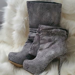 Knee high heel boots